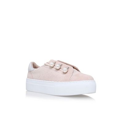 Natural 'Orla' flat lace up sneakers